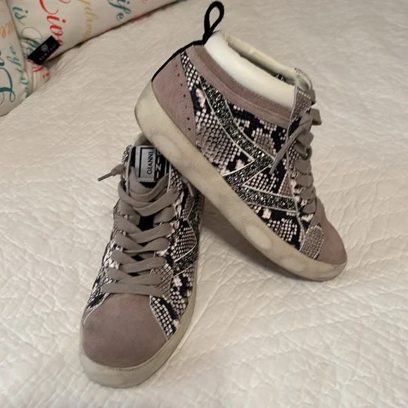 Gianni Bini White High-Top Sneakers - Picture 3 of 8